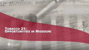 Tobacco 21: Opportunities in Missouri Webinar graphic